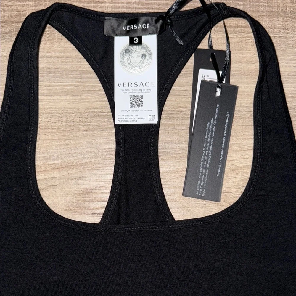 💯 NWT AUTH VERSACE BLACK GOLD SPORTS BRA M IT SIZE 3 - Picture 2 of 5